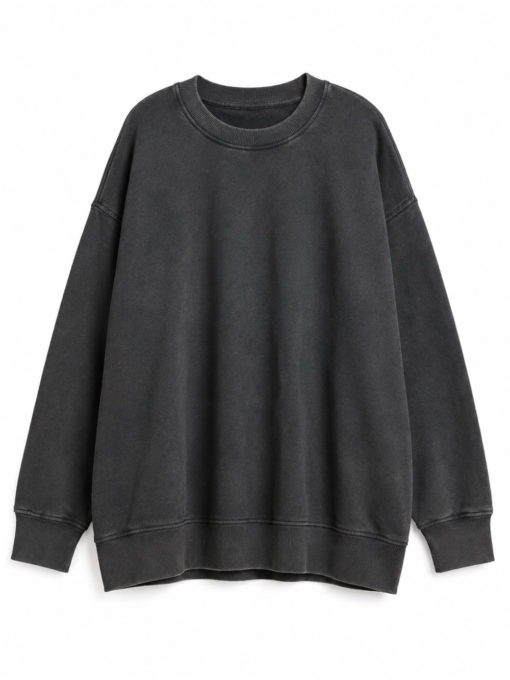 & Other Stories Oversized Sweatshirt Washed Charcoal Gray Size S